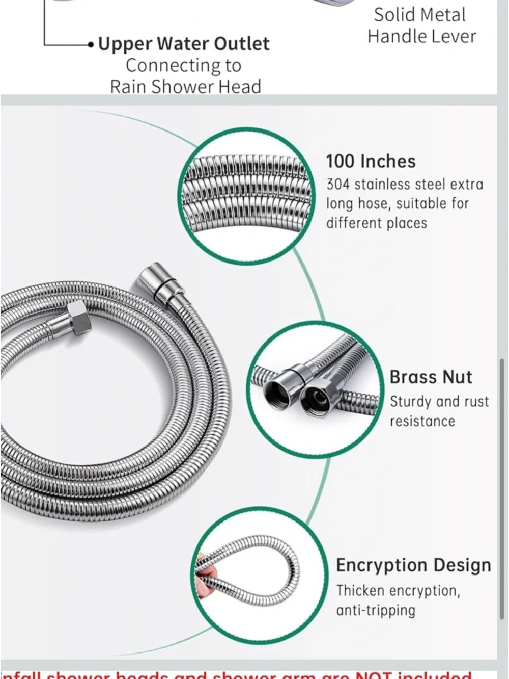 Shower Enema System with 100 Inches Hose, Diverter, Water Control Valve